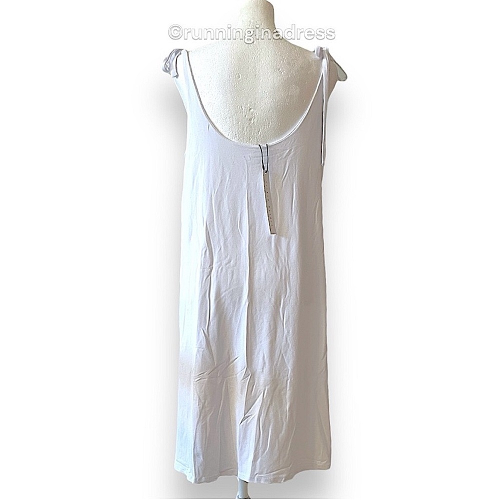 NWT Revolve X Susana Monaco Tie Strap Flare Mini Dress Color Sugar White Medium - Picture 7 of 13